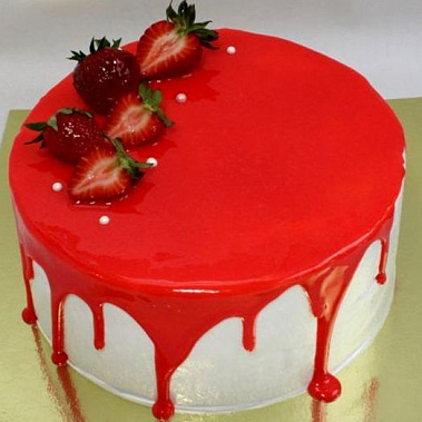 Торт глазурь с клубникой купить - рыбинск.сладкоежкин.рф