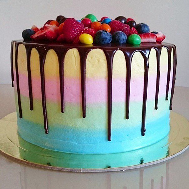 Торт с глазурью "Радуга" купить - рыбинск.сладкоежкин.рф